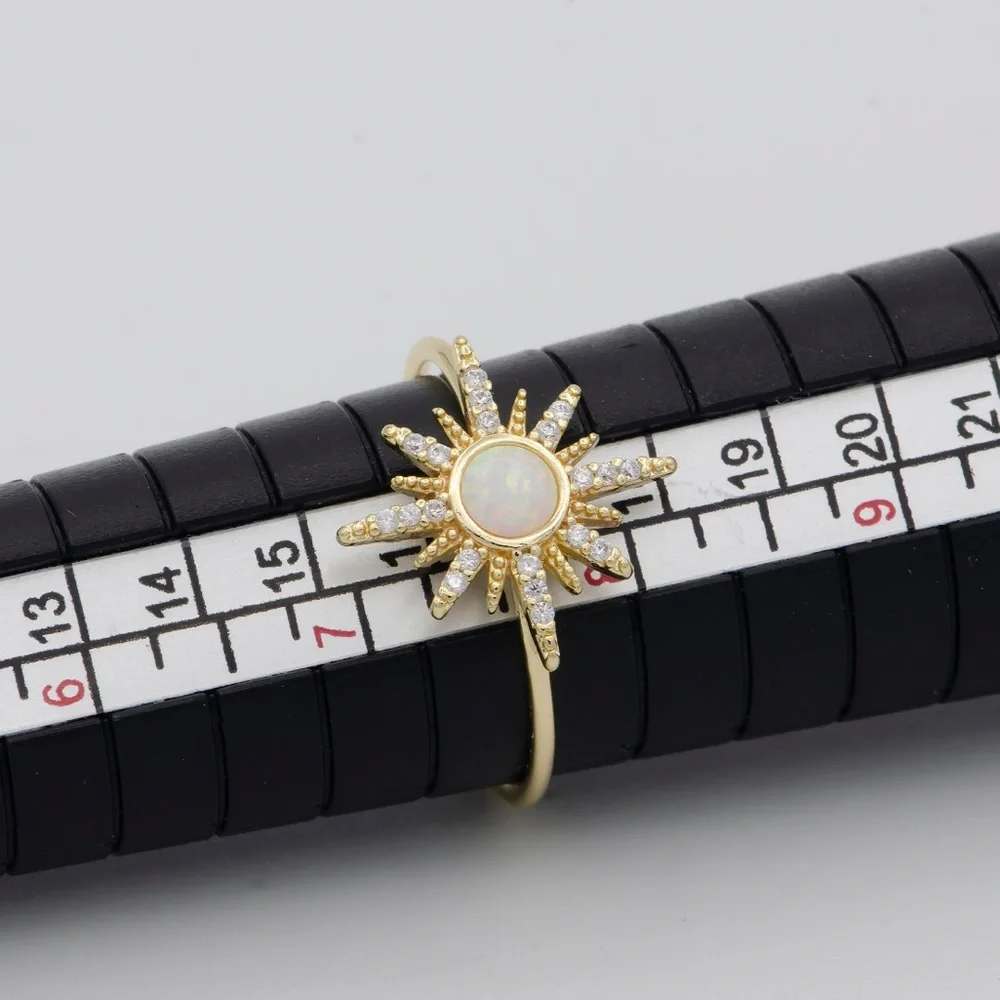 Gold Opal North Star Ring